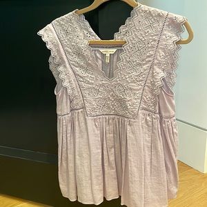 Eyelet blouse sleeveless